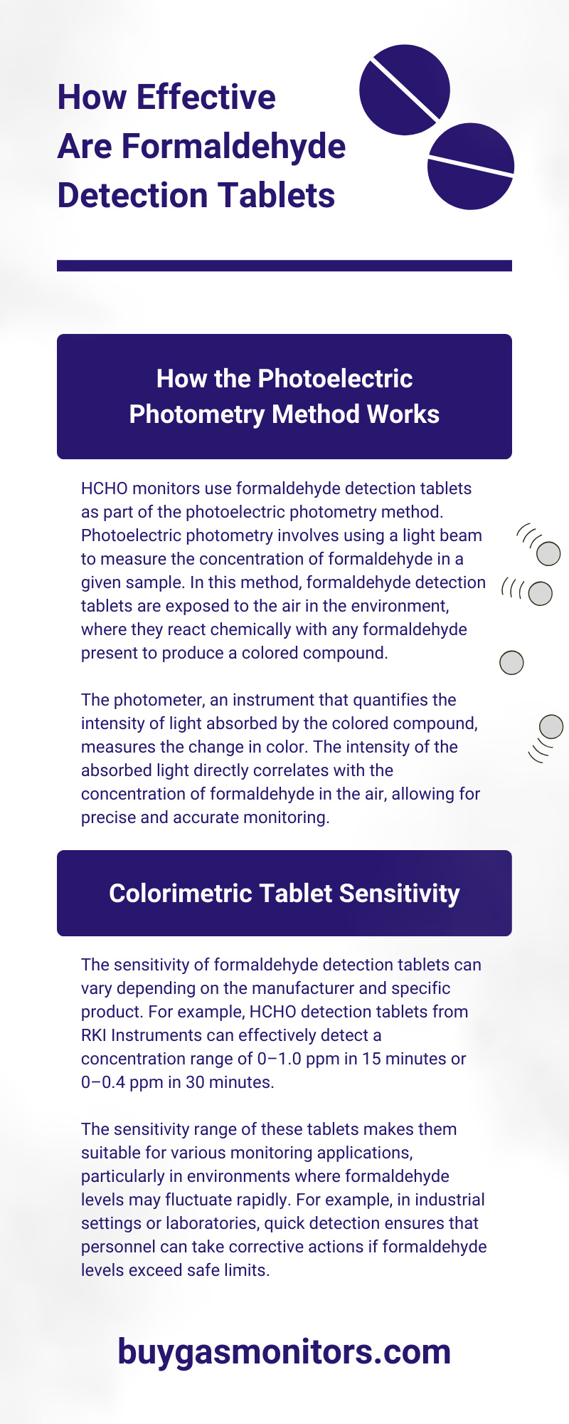 How Effective Are Formaldehyde Detection Tablets
