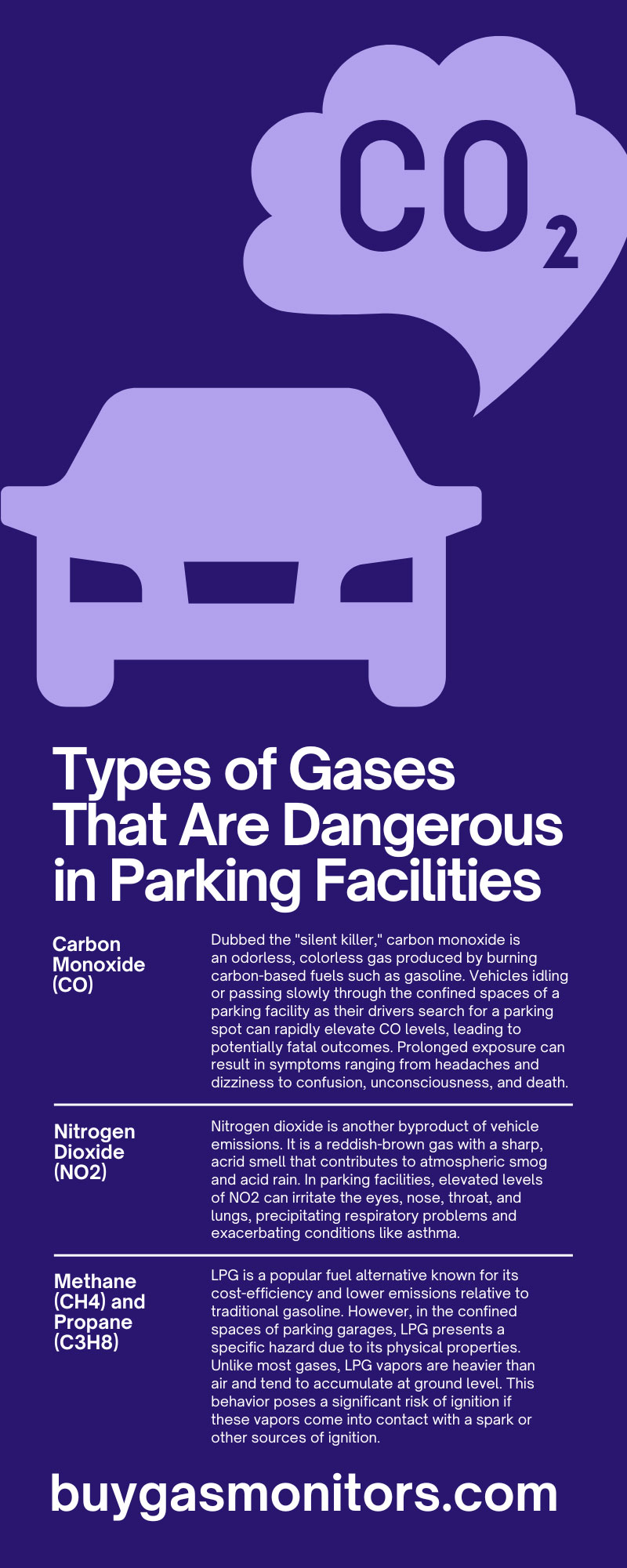 Types of Gases That Are Dangerous in Parking Facilities